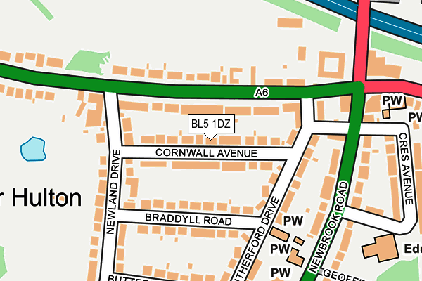 BL5 1DZ map - OS OpenMap – Local (Ordnance Survey)