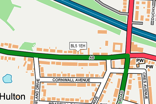 BL5 1EH map - OS OpenMap – Local (Ordnance Survey)