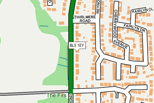 BL5 1EY map - OS OpenMap – Local (Ordnance Survey)