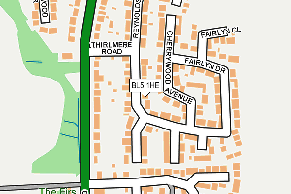 BL5 1HE map - OS OpenMap – Local (Ordnance Survey)