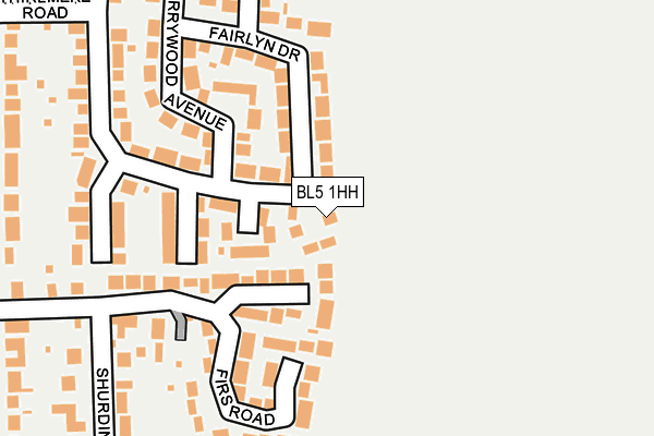 BL5 1HH map - OS OpenMap – Local (Ordnance Survey)