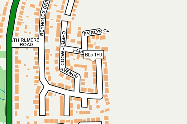 BL5 1HJ map - OS OpenMap – Local (Ordnance Survey)
