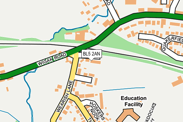 BL5 2AN map - OS OpenMap – Local (Ordnance Survey)