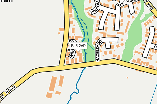 BL5 2AP map - OS OpenMap – Local (Ordnance Survey)
