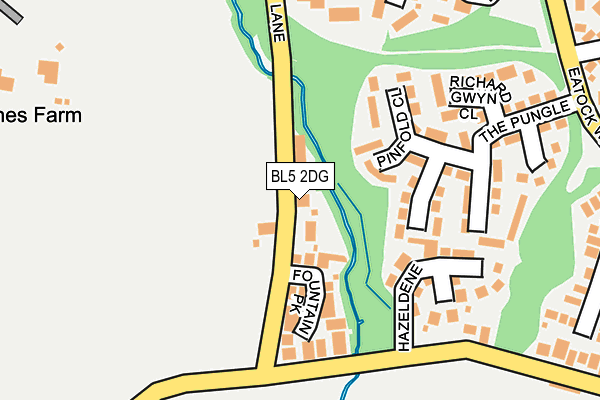 BL5 2DG map - OS OpenMap – Local (Ordnance Survey)