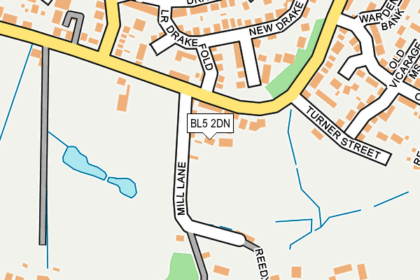 BL5 2DN map - OS OpenMap – Local (Ordnance Survey)