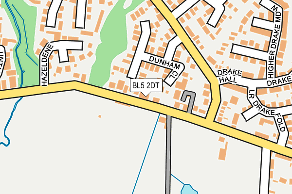 BL5 2DT map - OS OpenMap – Local (Ordnance Survey)
