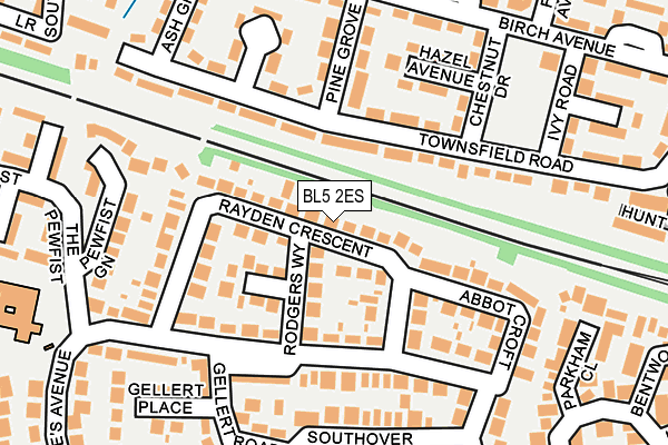BL5 2ES map - OS OpenMap – Local (Ordnance Survey)