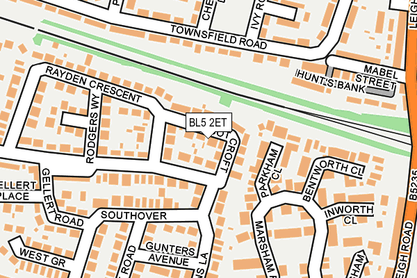 BL5 2ET map - OS OpenMap – Local (Ordnance Survey)