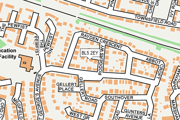 BL5 2EY map - OS OpenMap – Local (Ordnance Survey)