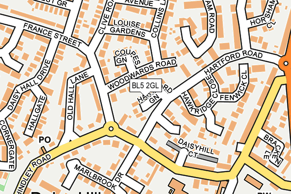 BL5 2GL map - OS OpenMap – Local (Ordnance Survey)
