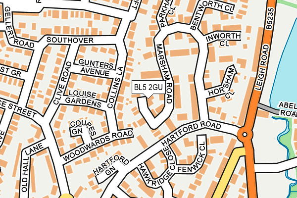 BL5 2GU map - OS OpenMap – Local (Ordnance Survey)
