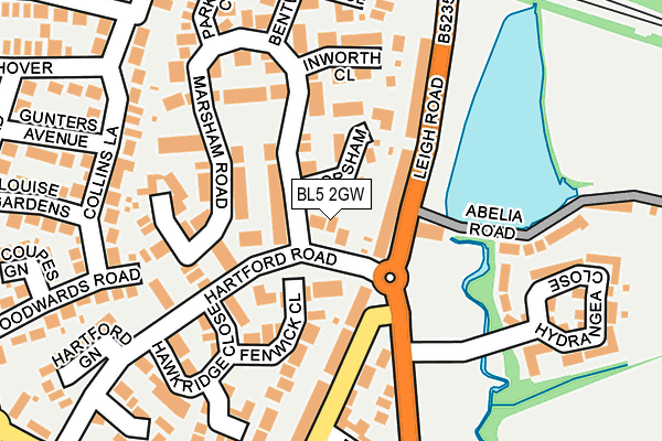BL5 2GW map - OS OpenMap – Local (Ordnance Survey)
