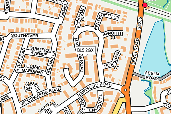 BL5 2GX map - OS OpenMap – Local (Ordnance Survey)