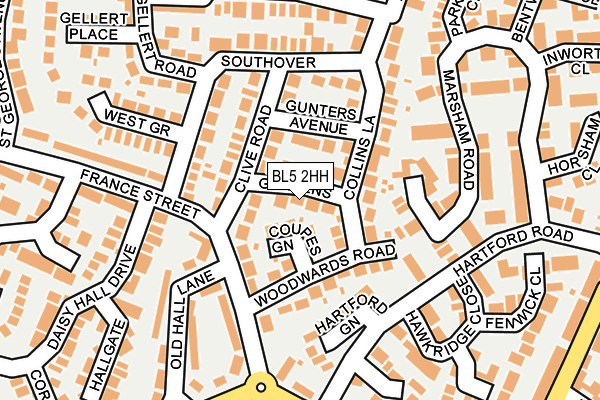 BL5 2HH map - OS OpenMap – Local (Ordnance Survey)
