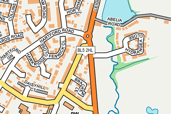 BL5 2HL map - OS OpenMap – Local (Ordnance Survey)