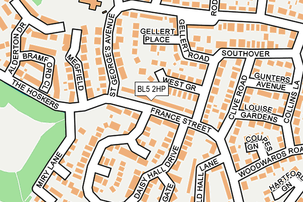Map of WESTHOUGHTON PROPERTY SERVICES LTD at local scale