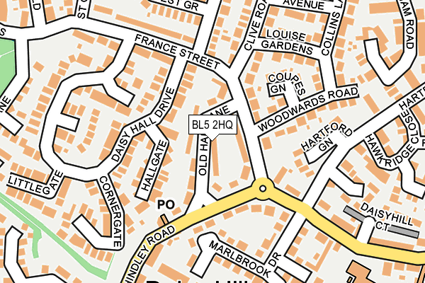 BL5 2HQ map - OS OpenMap – Local (Ordnance Survey)
