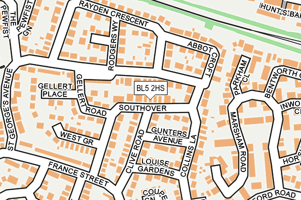 BL5 2HS map - OS OpenMap – Local (Ordnance Survey)
