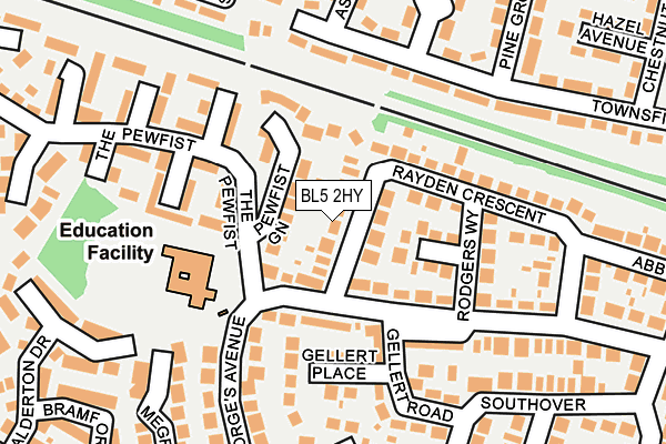 BL5 2HY map - OS OpenMap – Local (Ordnance Survey)