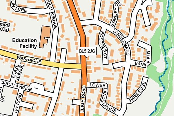 BL5 2JG map - OS OpenMap – Local (Ordnance Survey)