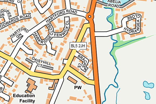 BL5 2JH map - OS OpenMap – Local (Ordnance Survey)