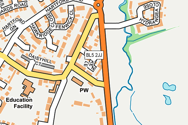 BL5 2JJ map - OS OpenMap – Local (Ordnance Survey)