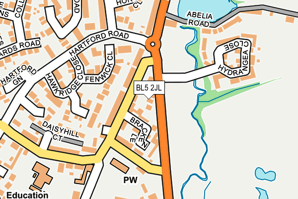 BL5 2JL map - OS OpenMap – Local (Ordnance Survey)