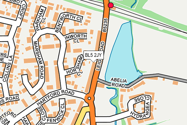 BL5 2JY map - OS OpenMap – Local (Ordnance Survey)
