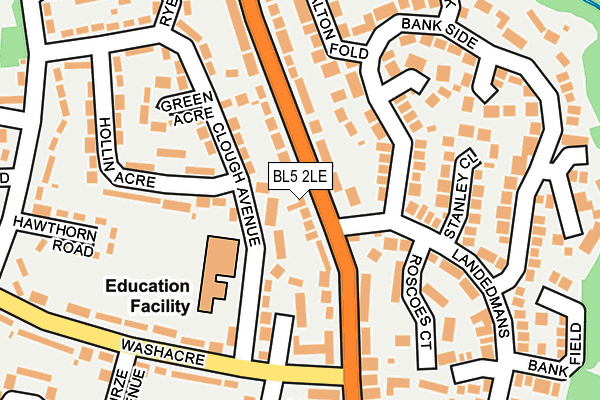 BL5 2LE map - OS OpenMap – Local (Ordnance Survey)