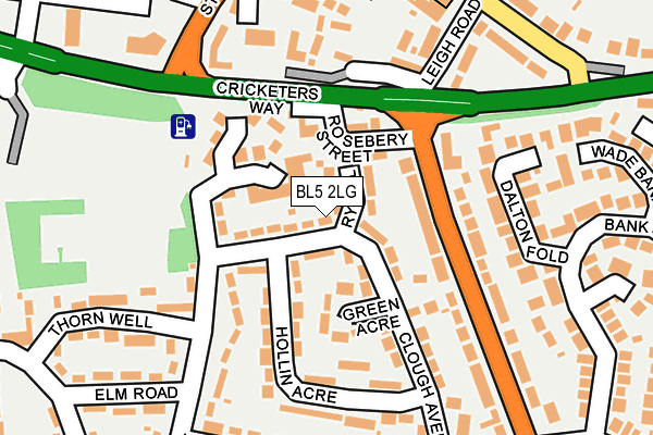 BL5 2LG map - OS OpenMap – Local (Ordnance Survey)