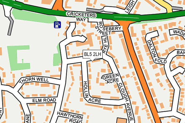 BL5 2LH map - OS OpenMap – Local (Ordnance Survey)