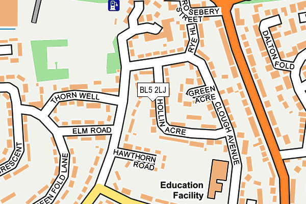 BL5 2LJ map - OS OpenMap – Local (Ordnance Survey)