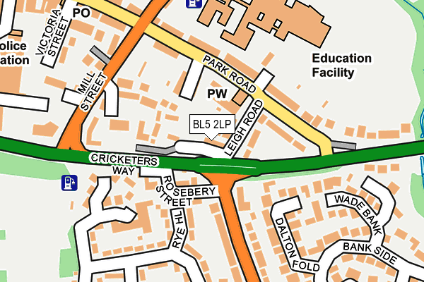 BL5 2LP map - OS OpenMap – Local (Ordnance Survey)