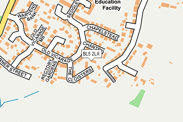 BL5 2LX map - OS OpenMap – Local (Ordnance Survey)