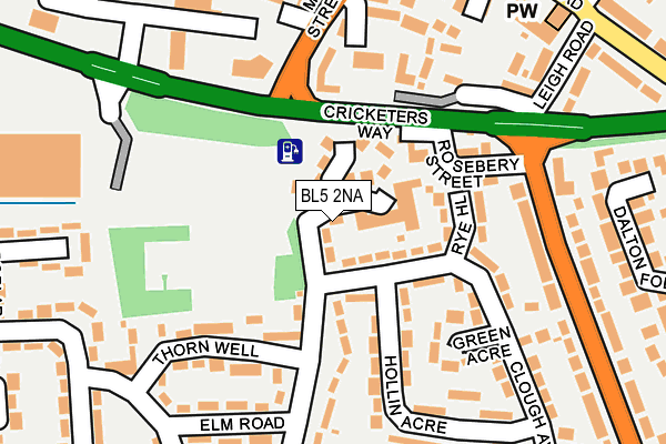 BL5 2NA map - OS OpenMap – Local (Ordnance Survey)