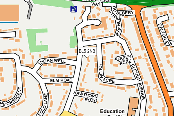 BL5 2NB map - OS OpenMap – Local (Ordnance Survey)