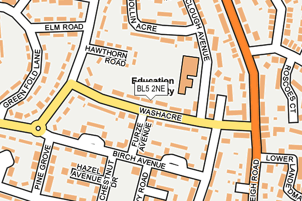 BL5 2NE map - OS OpenMap – Local (Ordnance Survey)