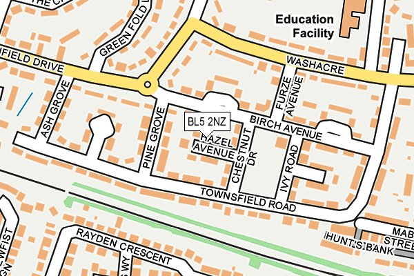 BL5 2NZ map - OS OpenMap – Local (Ordnance Survey)