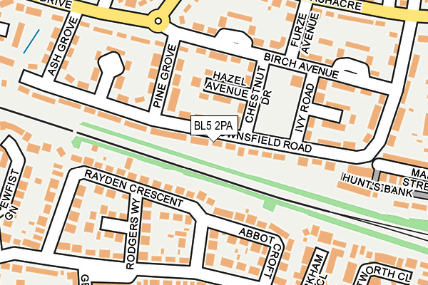 BL5 2PA map - OS OpenMap – Local (Ordnance Survey)