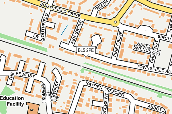 BL5 2PE map - OS OpenMap – Local (Ordnance Survey)