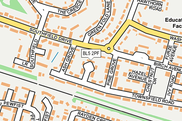 BL5 2PF map - OS OpenMap – Local (Ordnance Survey)