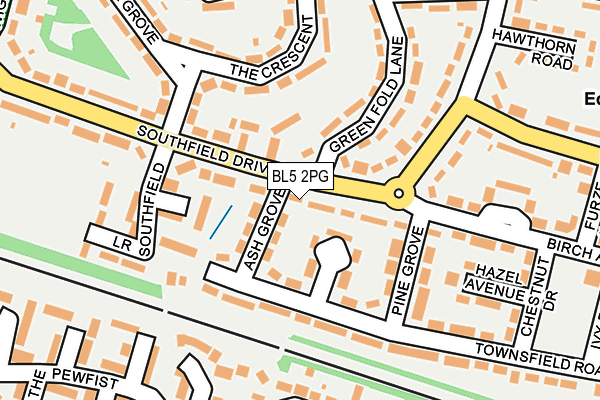 BL5 2PG map - OS OpenMap – Local (Ordnance Survey)