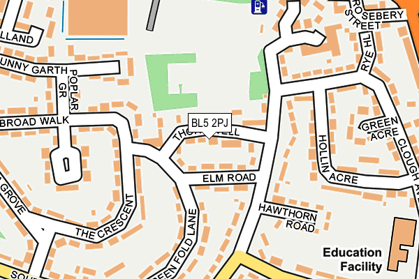 BL5 2PJ map - OS OpenMap – Local (Ordnance Survey)