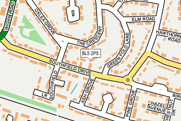 BL5 2PS map - OS OpenMap – Local (Ordnance Survey)
