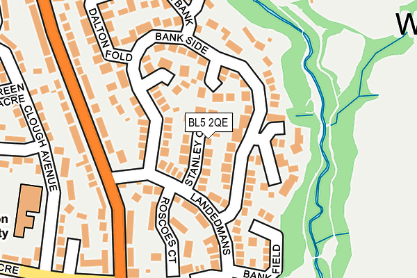BL5 2QE map - OS OpenMap – Local (Ordnance Survey)