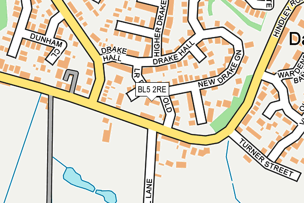 BL5 2RE map - OS OpenMap – Local (Ordnance Survey)