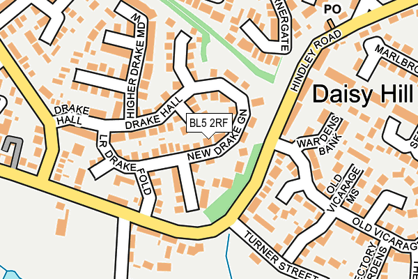 BL5 2RF map - OS OpenMap – Local (Ordnance Survey)