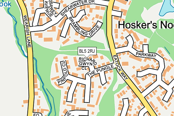 BL5 2RJ map - OS OpenMap – Local (Ordnance Survey)
