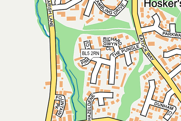 BL5 2RN map - OS OpenMap – Local (Ordnance Survey)